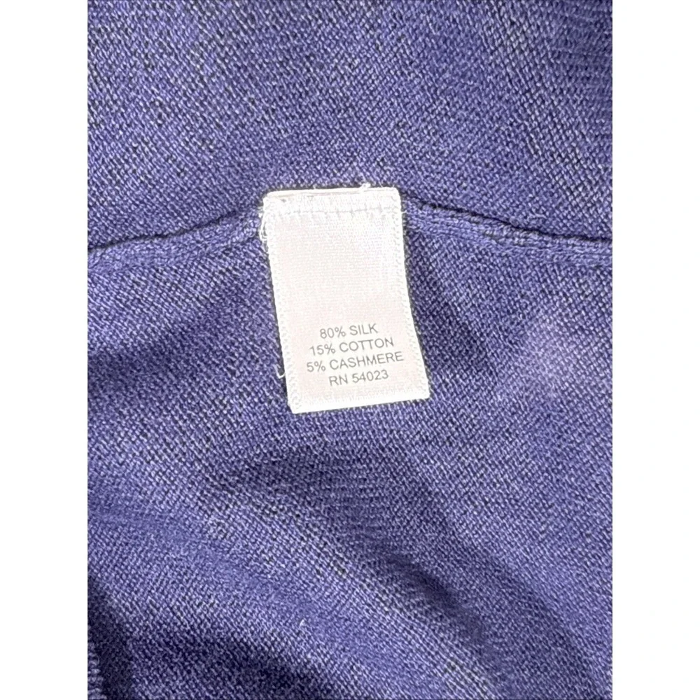 Banana Republic Sweater Mens Size Extra Large Navy Silk Cotton‎ Cashmere V-Neck